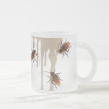 Bugzeez_Icky Sticky Roaches dripping glass mug