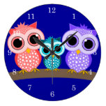 búhos lindos relojes