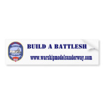 Build A Battleship Sticker bumper stickers by warshipmodels Build A Battleship Sticker bumper stickers