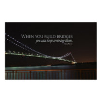 Build Bridges Motivational Poster