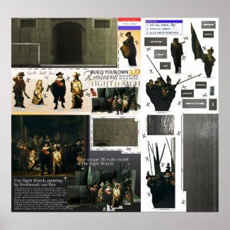 Build The Night Watch Rembrandt Papercraft Poster print
