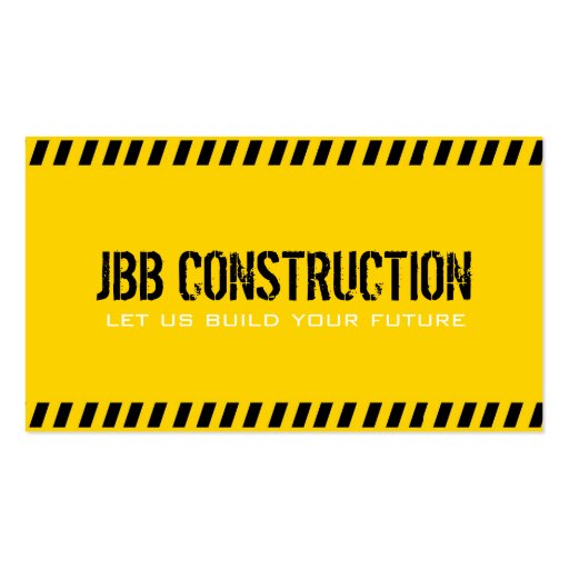 Builder Construction Architect Engineer Business Card (front side)