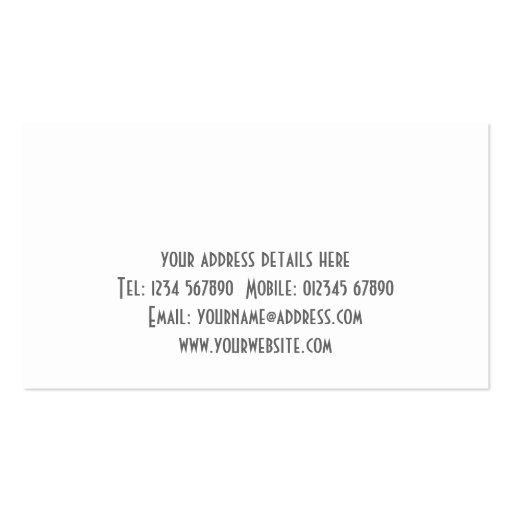 Builders/Construction Business Card (back side)