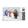 Building a Snow Cat Postage Stamp