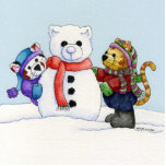 Building A Snowcat Ornament photo sculptures