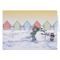 Building a snowman cards
