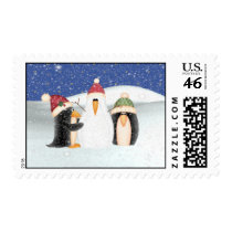 Building a Snowman postage by RainbowCards Building a Snowman postage