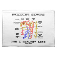 Building Blocks For A Healthy Life Kidney Nephron Cloth Place Mat