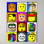 Building Blocks Heads poster posters