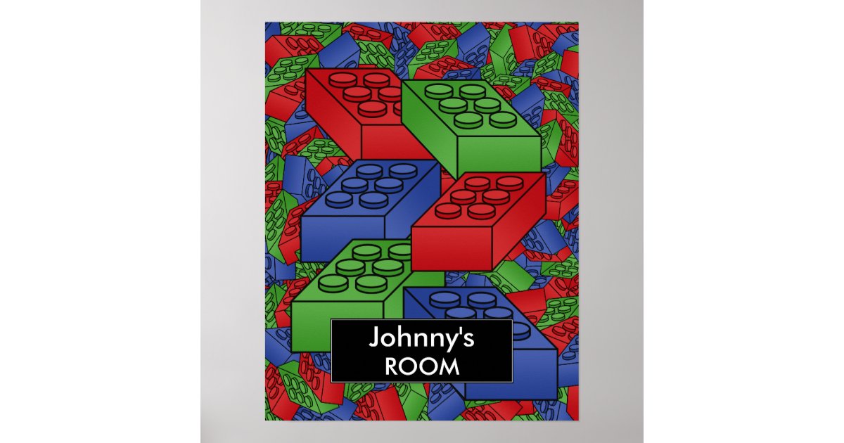 Building blocks Poster For a Kid's Room Zazzle