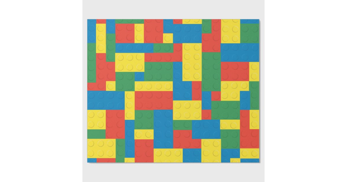 Building blocks wrapping paper Zazzle
