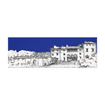 Building ink green canvas prints