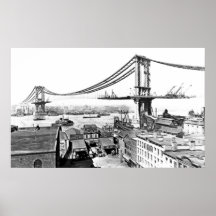 Building Manhattan Bridge Poster
