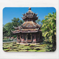 Building on Lily Pond, Ancient City  flowers mousepads