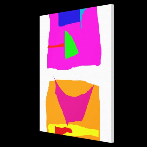 Building Pink and Orange Canvas Prints