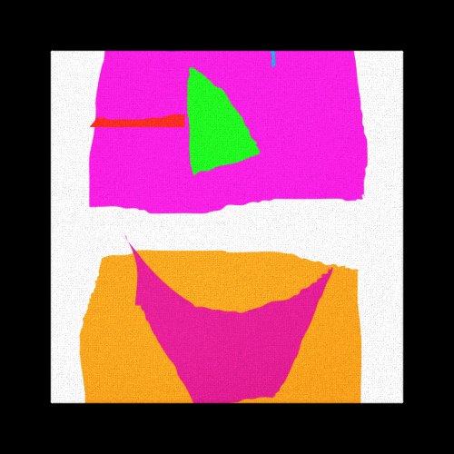 Building Pink and Orange Canvas Prints