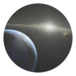 Building Planets Round Stickers