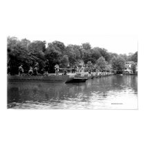 Building Pontoon Bridege, McMinnville Tennessee  posters
