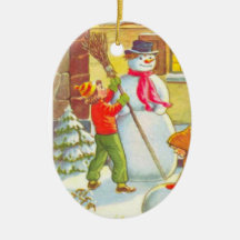 Building the snowman christmas tree ornaments