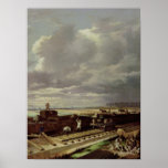 Building Work on a Railway Line, 1871 Print