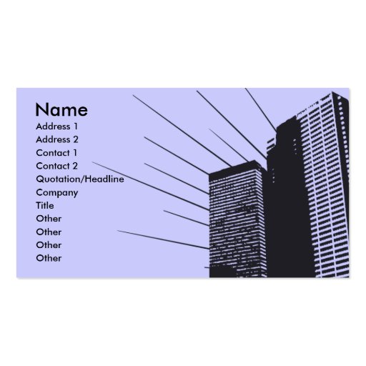 Buildings Business Card (front side)