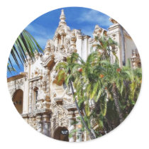 Buildings In Balboa Park Round Sticker