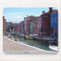 Buildings in Burano, Venice mousepads