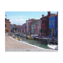 Buildings in Burano, Venice postcards by Moondial Buildings in Burano, Venice postcards