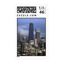 Buildings, view from top of Sears Tower, Chicago, Postage Stamps