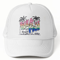 Bula Fiji Mesh Trucker Hat Cap by ThatsRad Bula Fiji Mesh Trucker Hat Cap