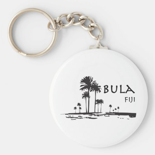 Bula Fiji Palm Tree Graphic Key Chains