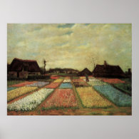 Bulb Fields by Vincent van Gogh. Poster