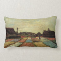 Bulb Fields by Vincent van Gogh Throw Pillow