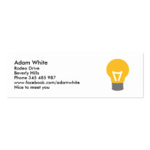 Bulb light business card templates