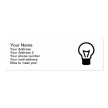 Bulb light icon business card templates