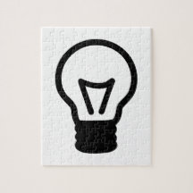 Bulb light icon puzzles
