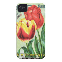 Bulbs and Seeds Red and Yellow Tulip Case-Mate iPhone 4 Cases