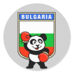 This cute panda bear is wearing boxing gloves - he's ready for a match! Panda boxes for the Bulgarian team. This is a great gift idea for Bulgarian boxers or Bulgarian boxing fans.