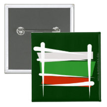 Bulgaria Brush Flag Pinback Buttons