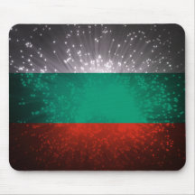 Bulgaria Flag Firework Mouse Pads