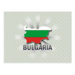 Bulgaria Flag Map 2.0 Postcards