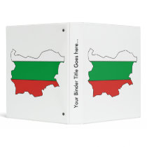 Bulgaria Flag Map full size Vinyl Binders
