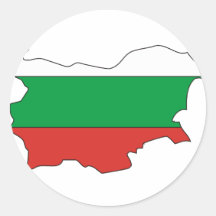 Bulgaria flag map sticker