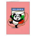 Bulgaria Rhythmic Gymnastics Panda Greeting Card