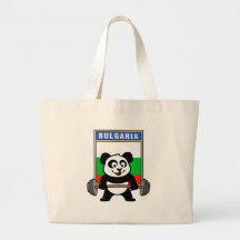 Bulgaria Weightlifting Panda Canvas Bags