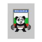 This cute bodybuilding panda loves weightlifting. He stands in front of a large flag of Bulgaria. Look how easy he lifts that heavy barbell loaded with weight plates. This design is too cute. Great gifts here for anyone from Bulgaria who loves weightlifting.