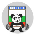 This cute bodybuilding panda loves weightlifting. He stands in front of a large flag of Bulgaria. Look how easy he lifts that heavy barbell loaded with weight plates. This design is too cute. Great gifts here for anyone from Bulgaria who loves weightlifting.