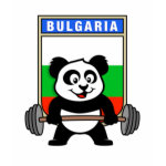 This cute bodybuilding panda loves weightlifting. He stands in front of a large flag of Bulgaria. Look how easy he lifts that heavy barbell loaded with weight plates. This design is too cute. Great gifts here for anyone from Bulgaria who loves weightlifting.