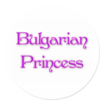Bulgarian Princess Round Stickers