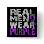Bulimia Real Men Wear Purple Button